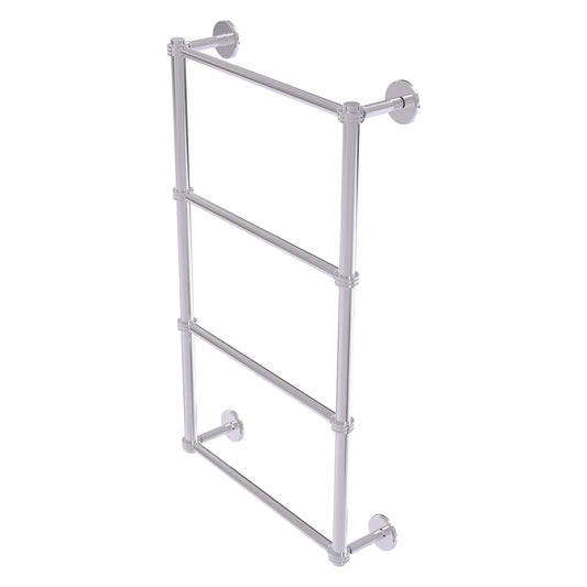 Allied Brass Prestige Skyline 24" x 5" Polished Chrome Solid Brass 4-Tier Ladder Towel Bar With Dotted Detail