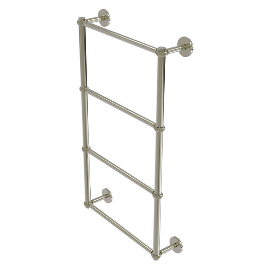 Allied Brass Prestige Skyline 24" x 5" Polished Nickel Solid Brass 4-Tier Ladder Towel Bar With Twisted Detail