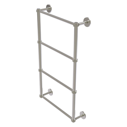 Allied Brass Prestige Skyline 24" x 5" Satin Nickel Solid Brass 4-Tier Ladder Towel Bar With Dotted Detail