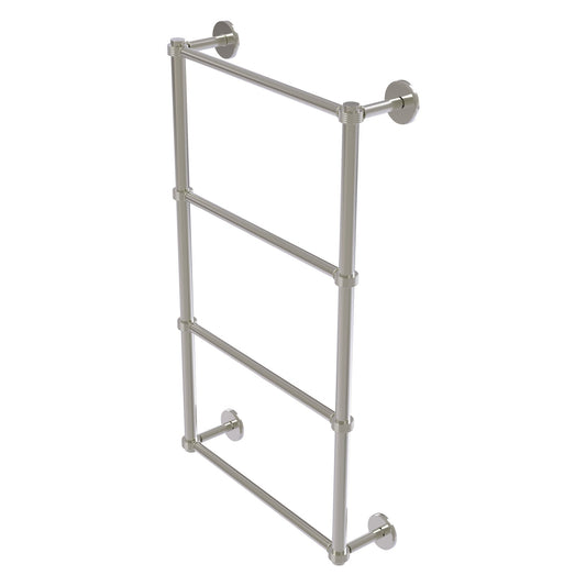 Allied Brass Prestige Skyline 24" x 5" Satin Nickel Solid Brass 4-Tier Ladder Towel Bar With Grooved Detail