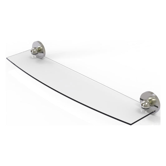 Allied Brass Prestige Skyline 24" x 5" Satin Nickel Solid Brass Glass Shelf