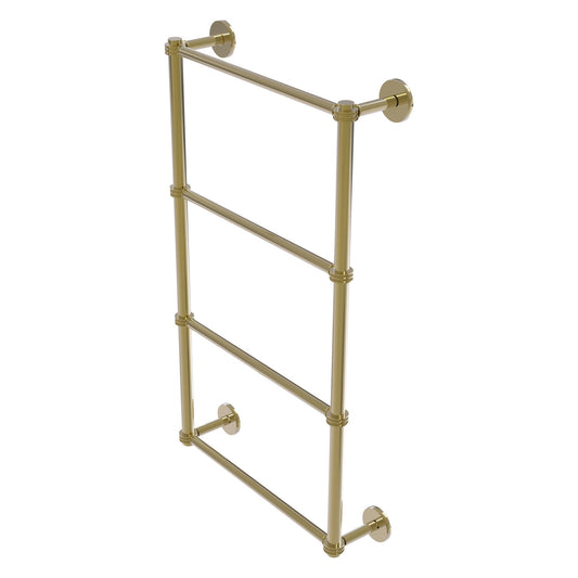 Allied Brass Prestige Skyline 24" x 5" Unlacquered Brass Solid Brass 4-Tier Ladder Towel Bar With Dotted Detail