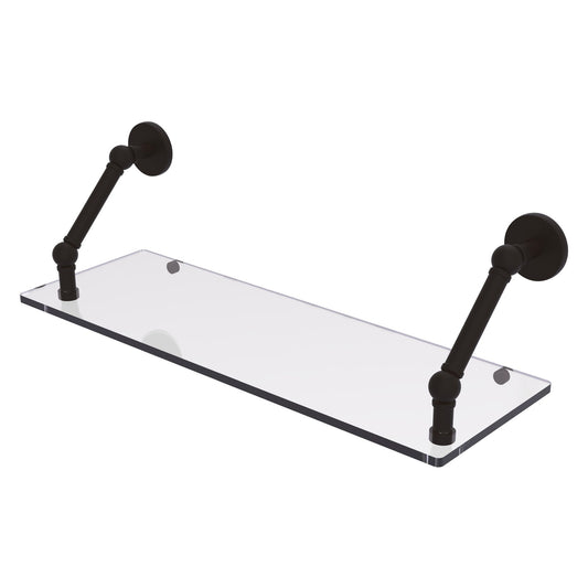 Allied Brass Prestige Skyline 24" x 8" Oil Rubbed Bronze Solid Brass Floating Glass Shelf