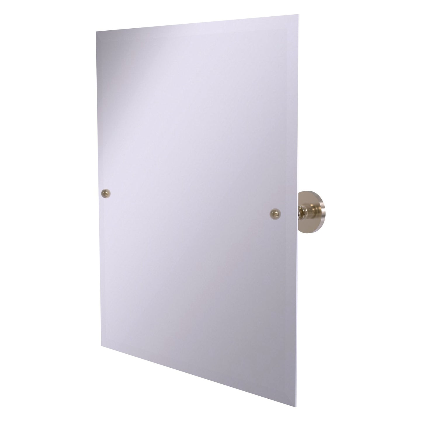 Allied Brass Prestige Skyline 26" x 21" Antique Pewter Solid Brass Frameless Rectangular Tilt Mirror With Beveled Edge