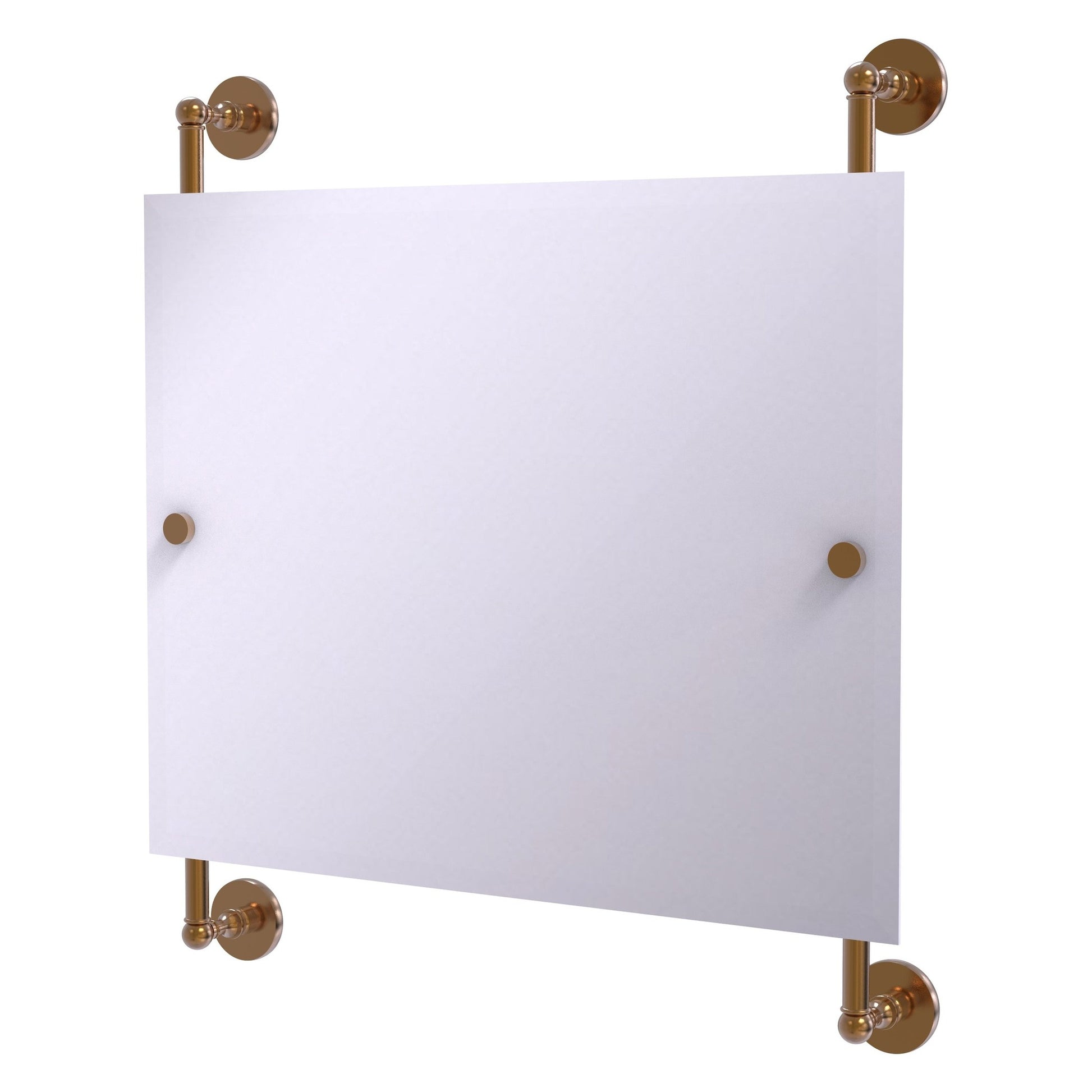Allied Brass Prestige Skyline 26" x 3.8" Brushed Bronze Solid Brass Rectangular Frameless Rail Mounted Mirror