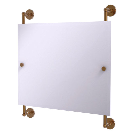 Allied Brass Prestige Skyline 26" x 3.8" Brushed Bronze Solid Brass Rectangular Frameless Rail Mounted Mirror