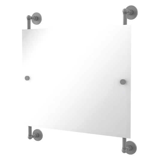 Allied Brass Prestige Skyline 26" x 3.8" Matte Gray Solid Brass Rectangular Frameless Rail Mounted Mirror