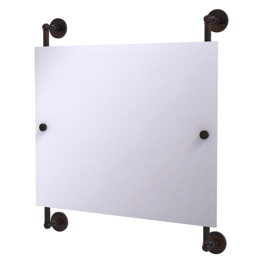Allied Brass Prestige Skyline 26" x 3.8" Venetian Bronze Solid Brass Rectangular Frameless Rail Mounted Mirror