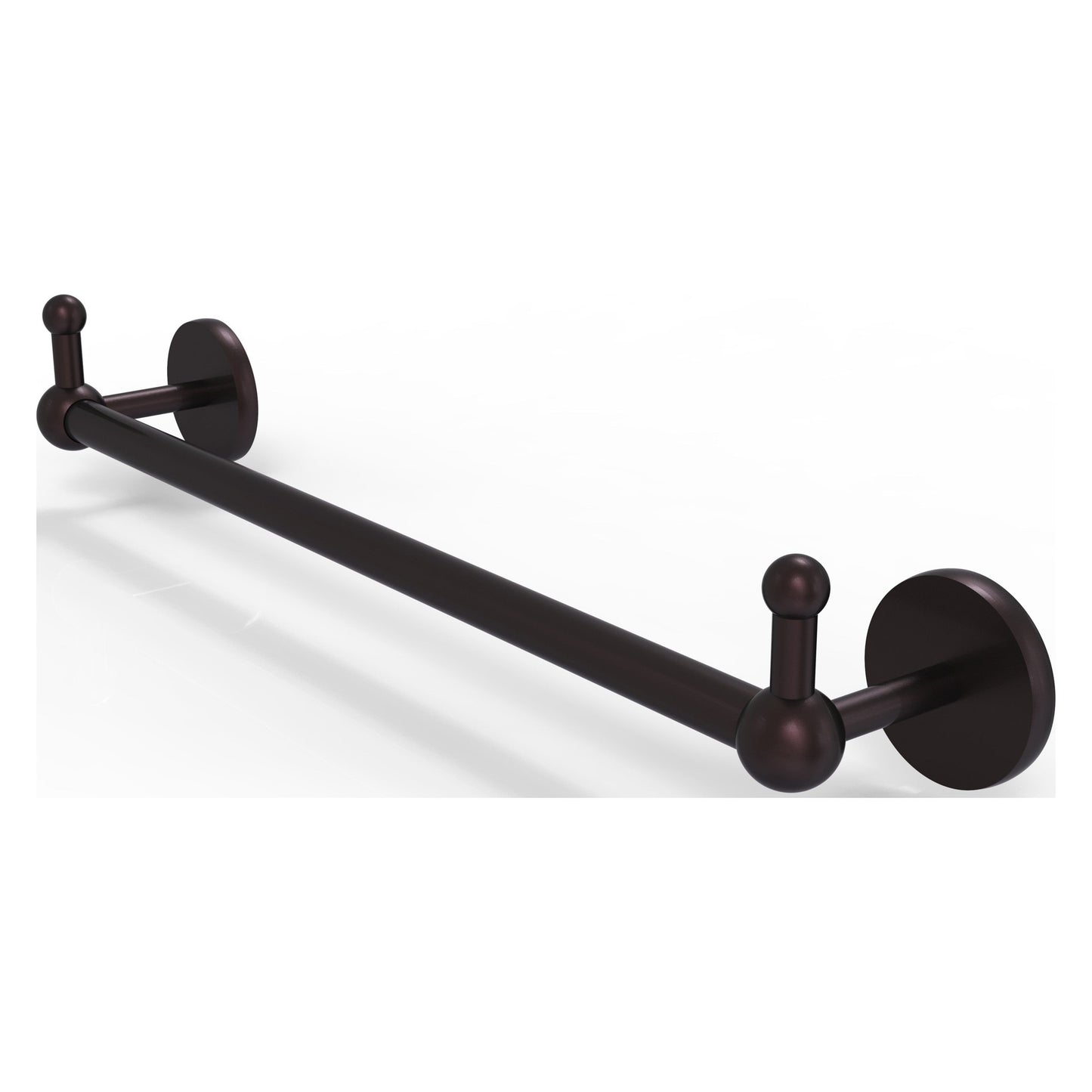 Allied Brass Prestige Skyline 26.25" x 3.8" Antique Bronze Solid Brass Towel Bar With Integrated Hooks
