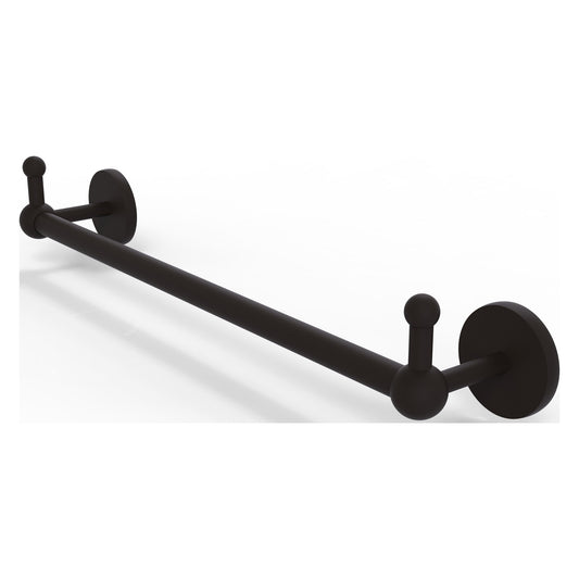 Allied Brass Prestige Skyline 26.25" x 3.8" Oil Rubbed Bronze Solid Brass Towel Bar With Integrated Hooks