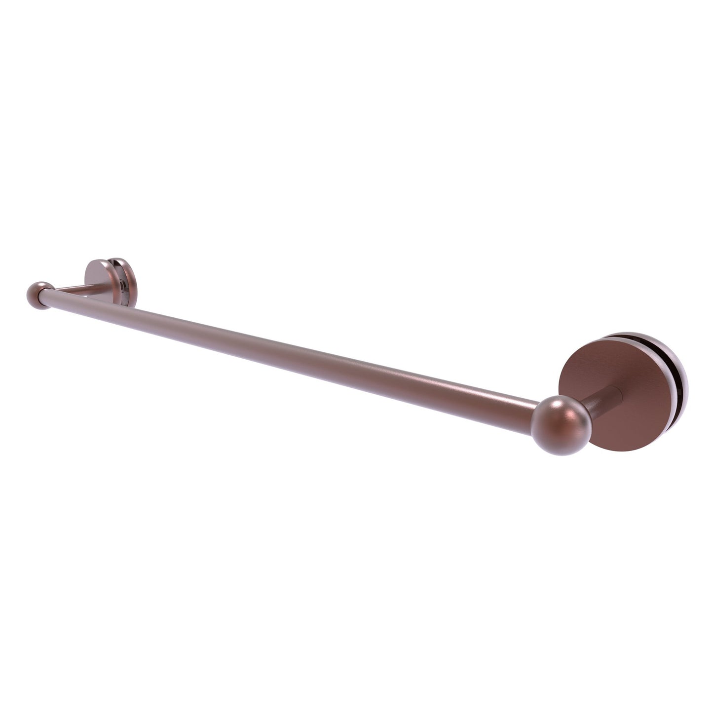 Allied Brass Prestige Skyline 26.6" Antique Copper Solid Brass Shower Door Towel Bar