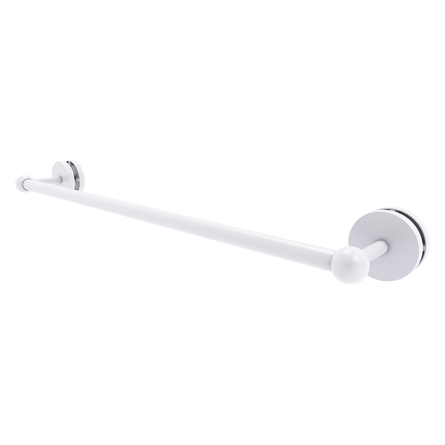 Allied Brass Prestige Skyline 26.6" Matte White Solid Brass Shower Door Towel Bar