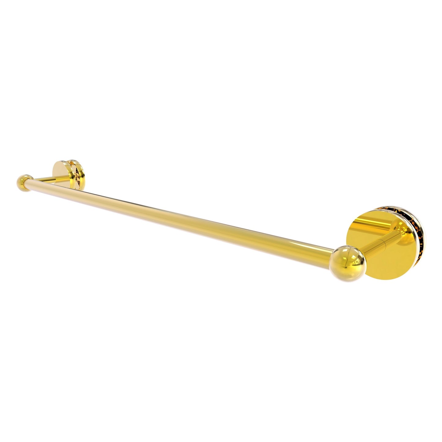 Allied Brass Prestige Skyline 26.6" Polished Brass Solid Brass Shower Door Towel Bar