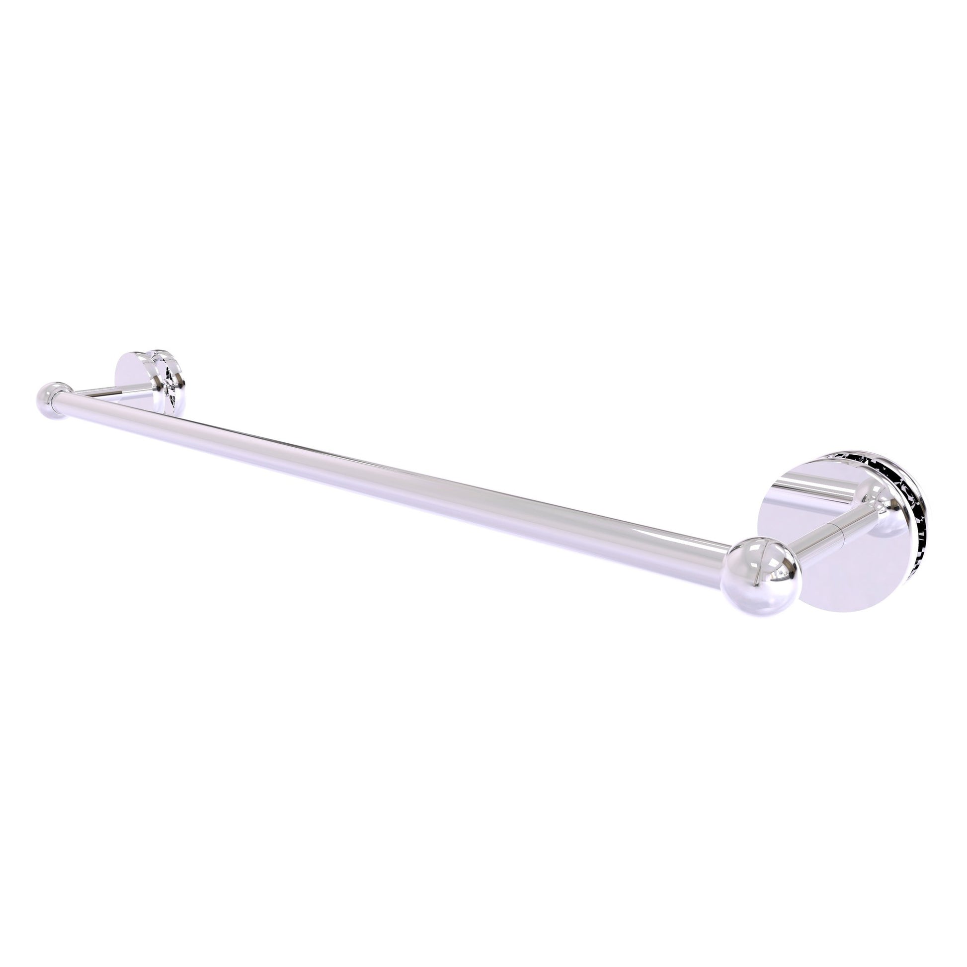 Allied Brass Prestige Skyline 26.6" Polished Chrome Solid Brass Shower Door Towel Bar