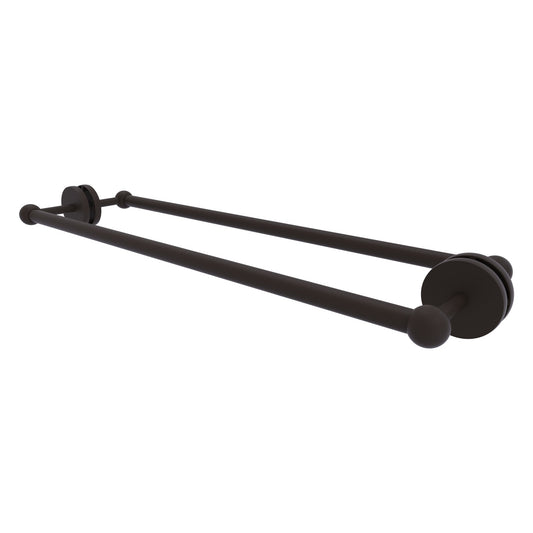 Allied Brass Prestige Skyline 26.7" x 7.2" Oil Rubbed Bronze Solid Brass Back-to-Back Shower Door and Towel Bar