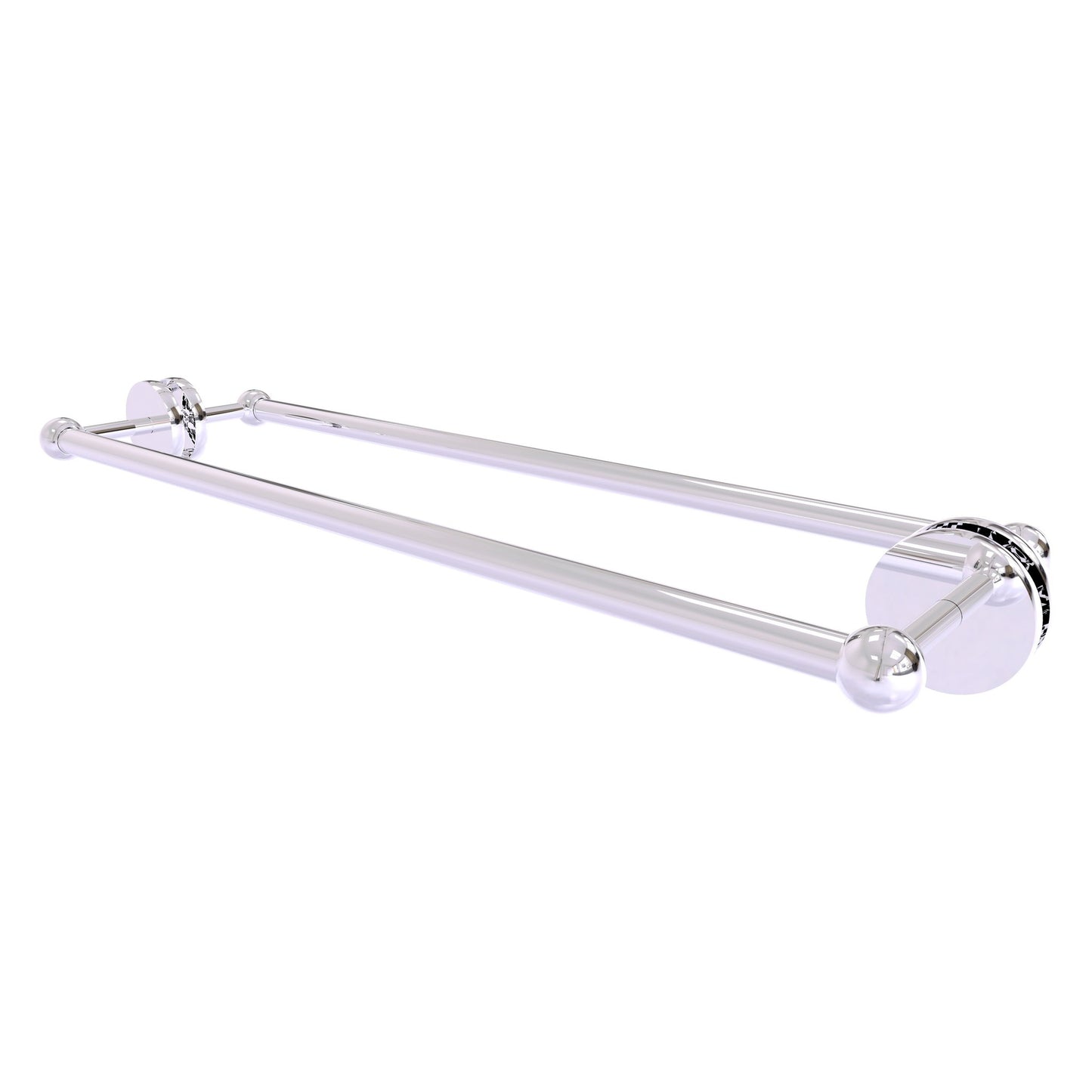 Allied Brass Prestige Skyline 26.7" x 7.2" Polished Chrome Solid Brass Back-to-Back Shower Door and Towel Bar