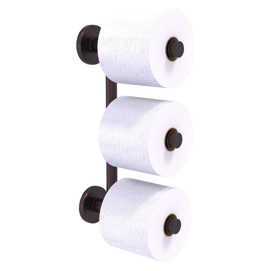 Allied Brass Prestige Skyline 2.6" x 7.3" Antique Bronze Solid Brass 3-Roll Reserve Roll Toilet Paper Holder