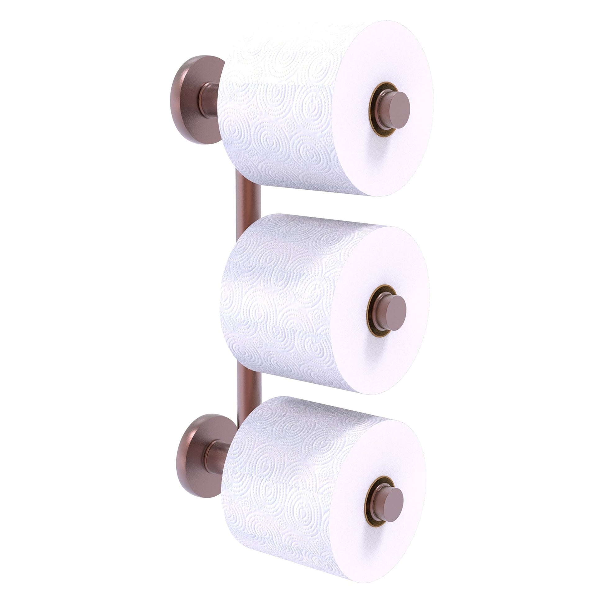 Allied Brass Prestige Skyline 2.6" x 7.3" Antique Copper Solid Brass 3-Roll Reserve Roll Toilet Paper Holder