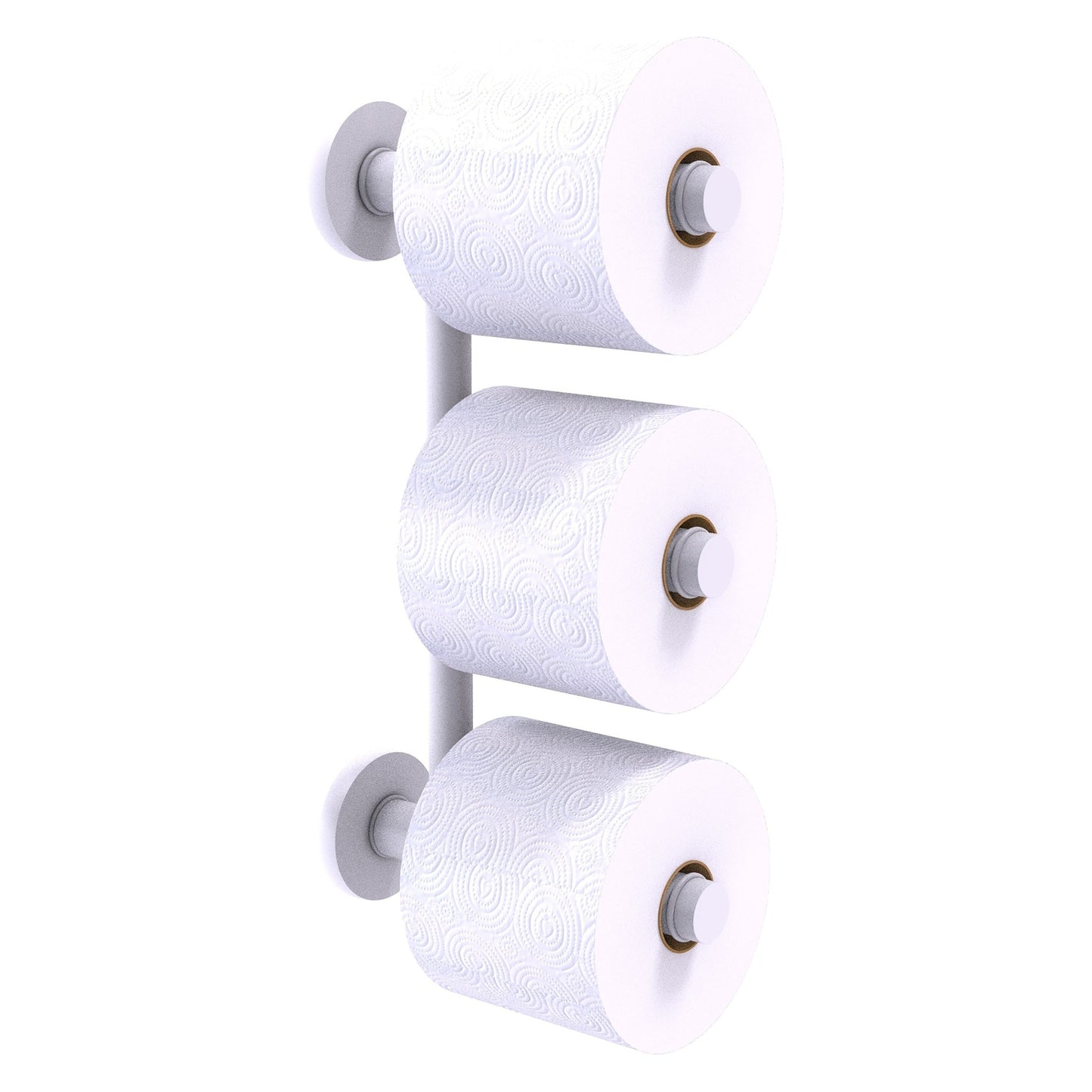 Allied Brass Prestige Skyline 2.6" x 7.3" Matte White Solid Brass 3-Roll Reserve Roll Toilet Paper Holder