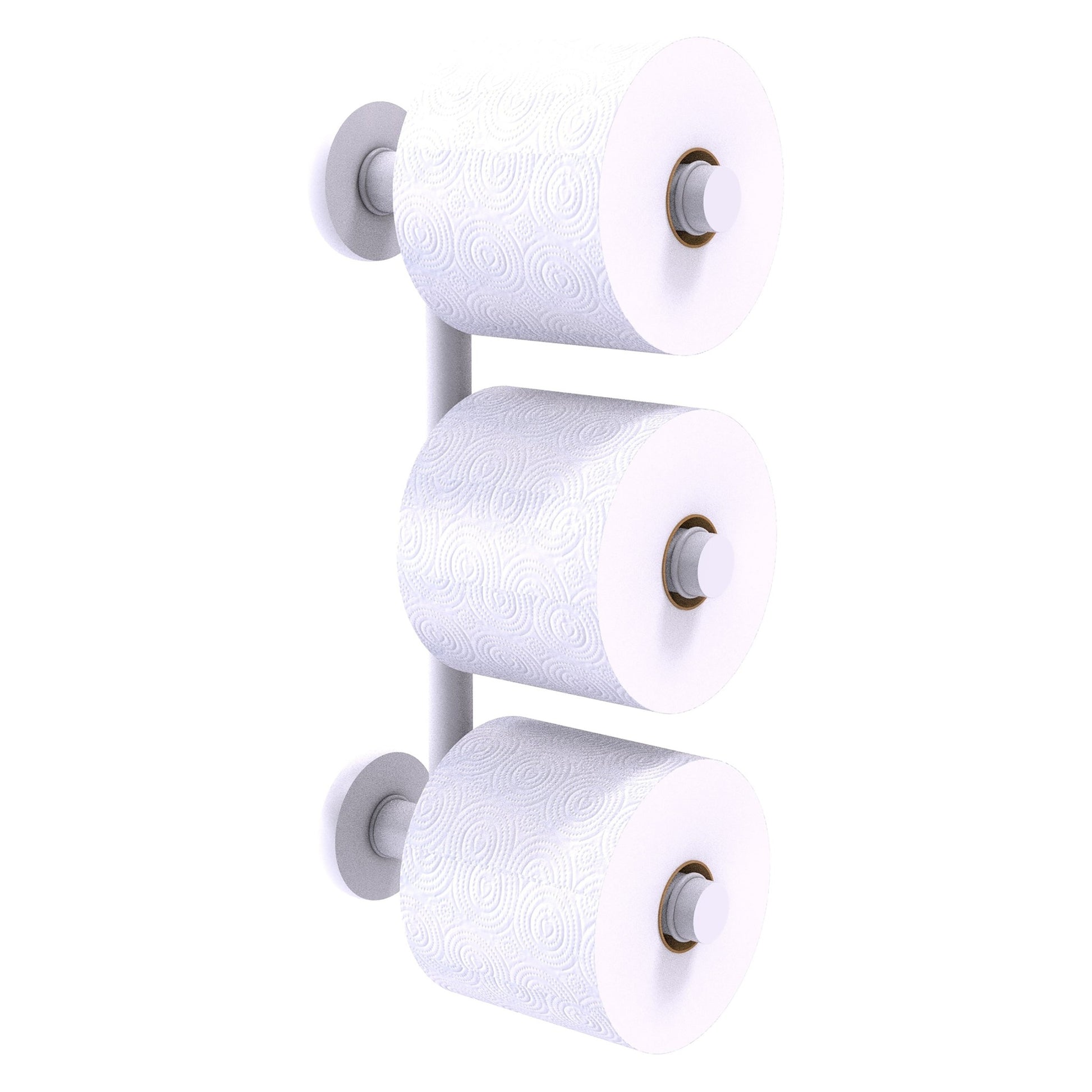 Allied Brass Prestige Skyline 2.6" x 7.3" Matte White Solid Brass 3-Roll Reserve Roll Toilet Paper Holder
