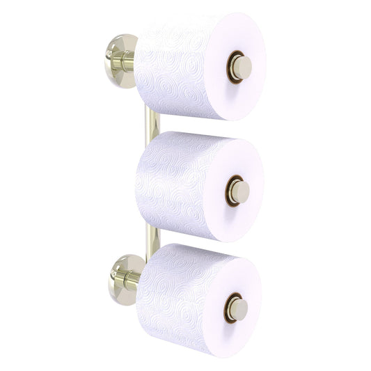 Allied Brass Prestige Skyline 2.6" x 7.3" Polished Nickel Solid Brass 3-Roll Reserve Roll Toilet Paper Holder