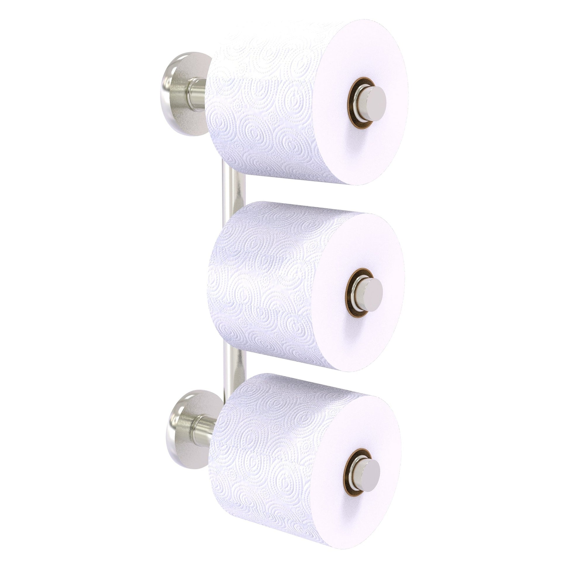 Allied Brass Prestige Skyline 2.6" x 7.3" Satin Nickel Solid Brass 3-Roll Reserve Roll Toilet Paper Holder