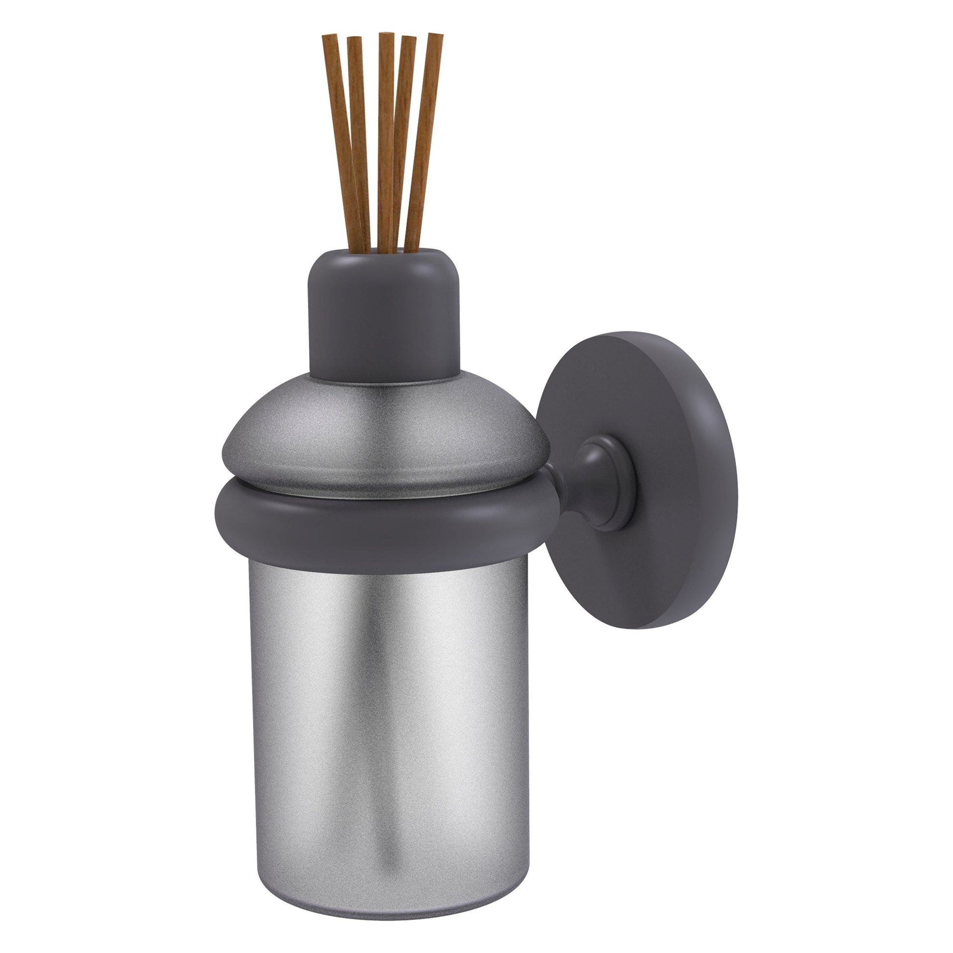 Allied Brass Prestige Skyline 2.858" x 4.65" Matte Gray Solid Brass Wall-Mounted Scent Stick Holder