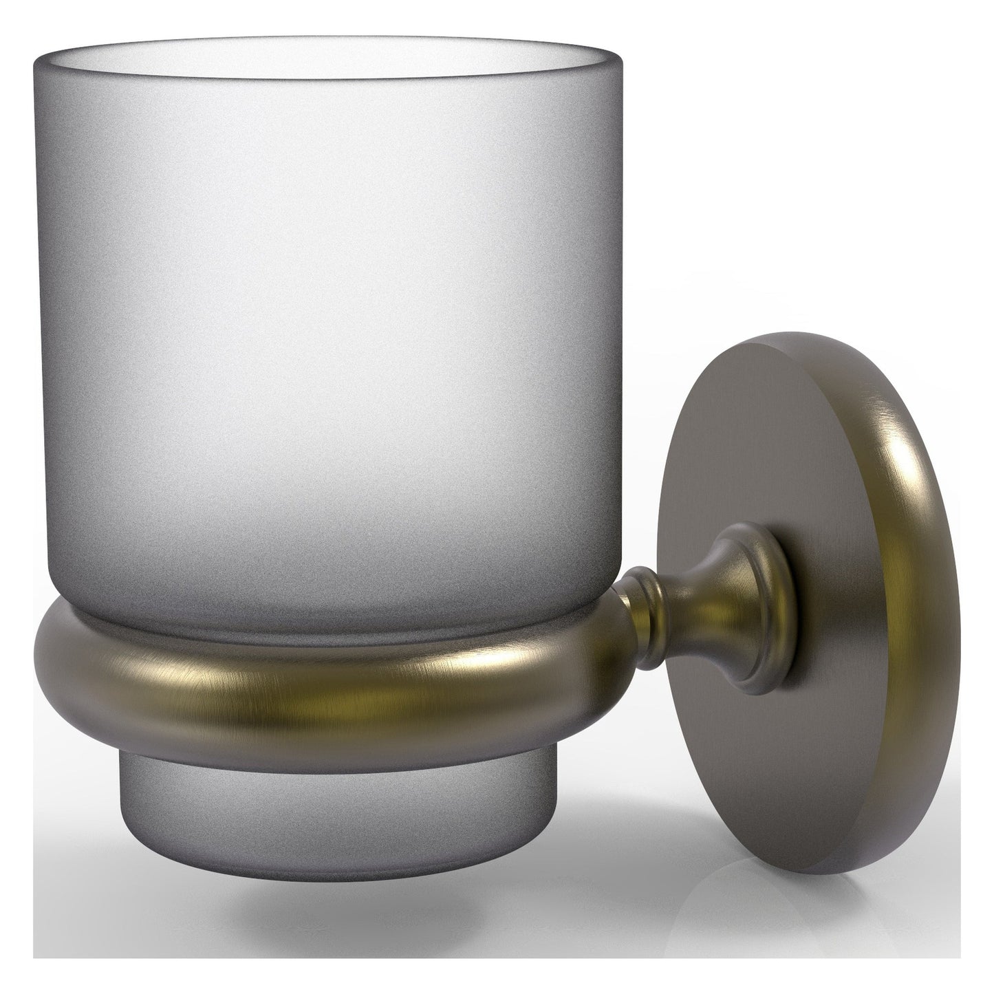 Allied Brass Prestige Skyline 3" x 2.5" Antique Brass Solid Brass Wall-Mounted Tumbler Holder