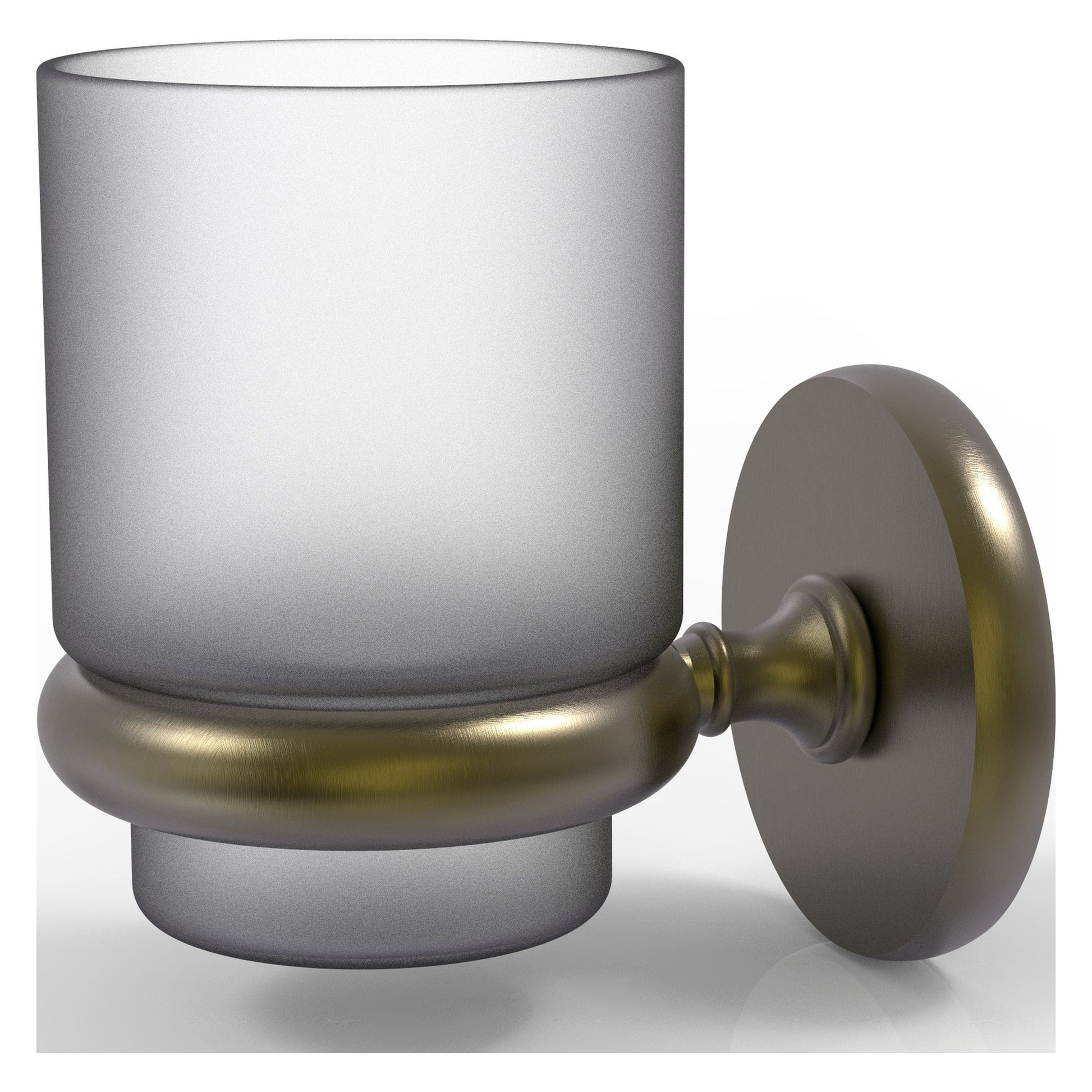 Allied Brass Prestige Skyline 3" x 2.5" Antique Brass Solid Brass Wall-Mounted Tumbler Holder