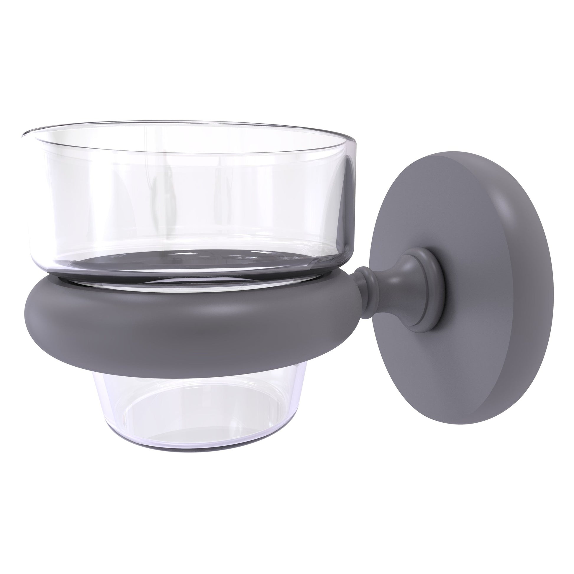 Allied Brass Prestige Skyline 3" x 2.5" Matte Gray Solid Brass Wall-Mounted Votive Candle Holder