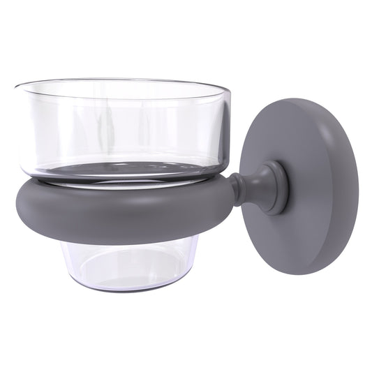 Allied Brass Prestige Skyline 3" x 2.5" Matte Gray Solid Brass Wall-Mounted Votive Candle Holder
