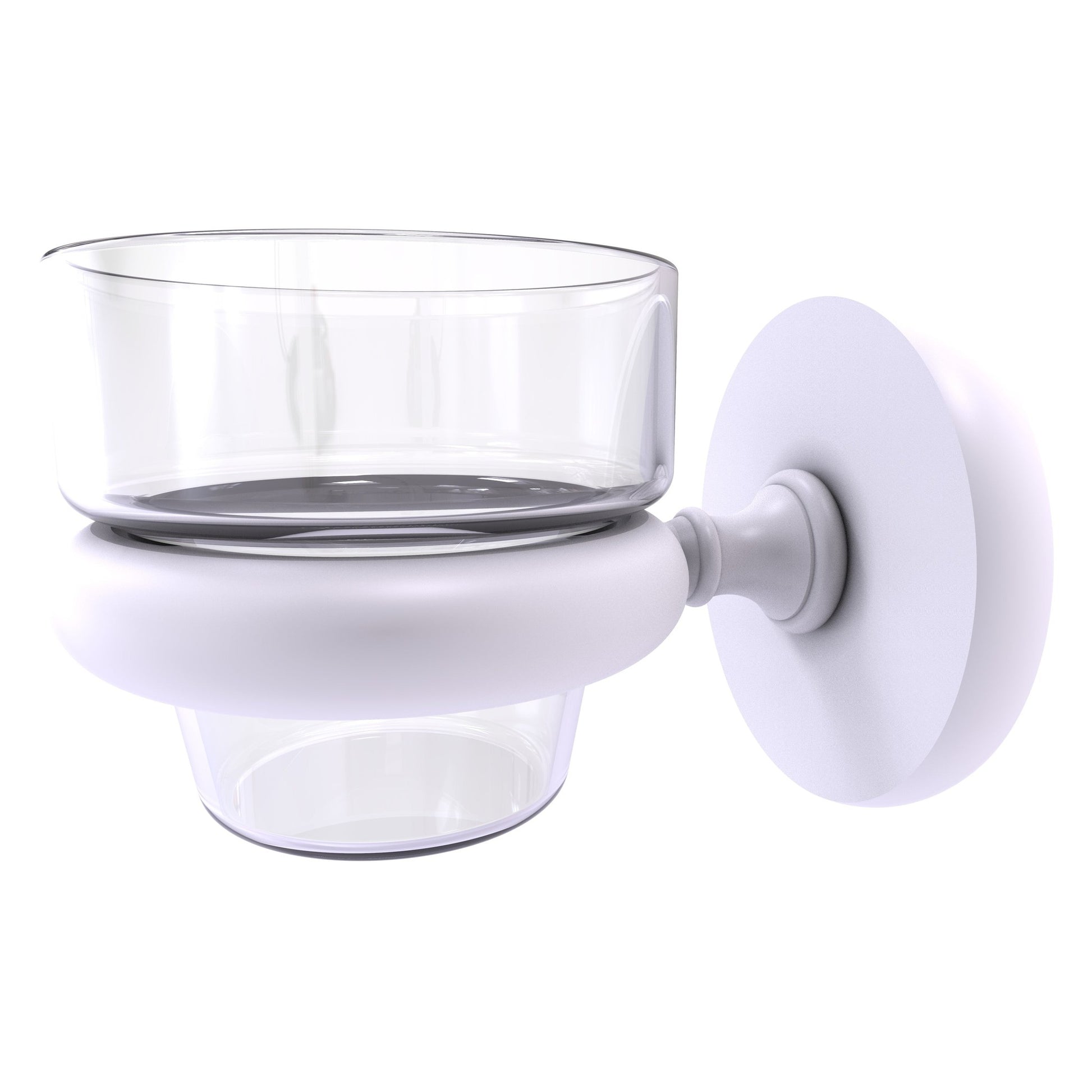 Allied Brass Prestige Skyline 3" x 2.5" Matte White Solid Brass Wall-Mounted Votive Candle Holder