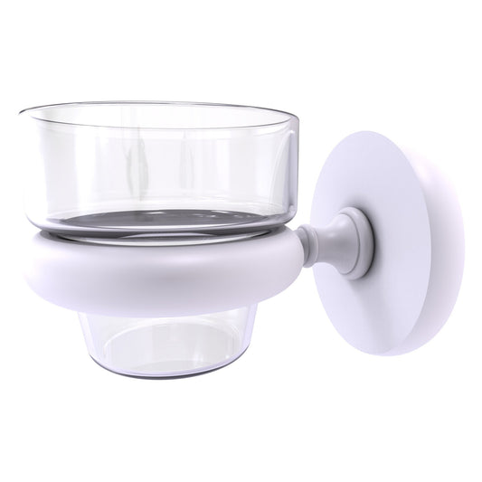 Allied Brass Prestige Skyline 3" x 2.5" Matte White Solid Brass Wall-Mounted Votive Candle Holder