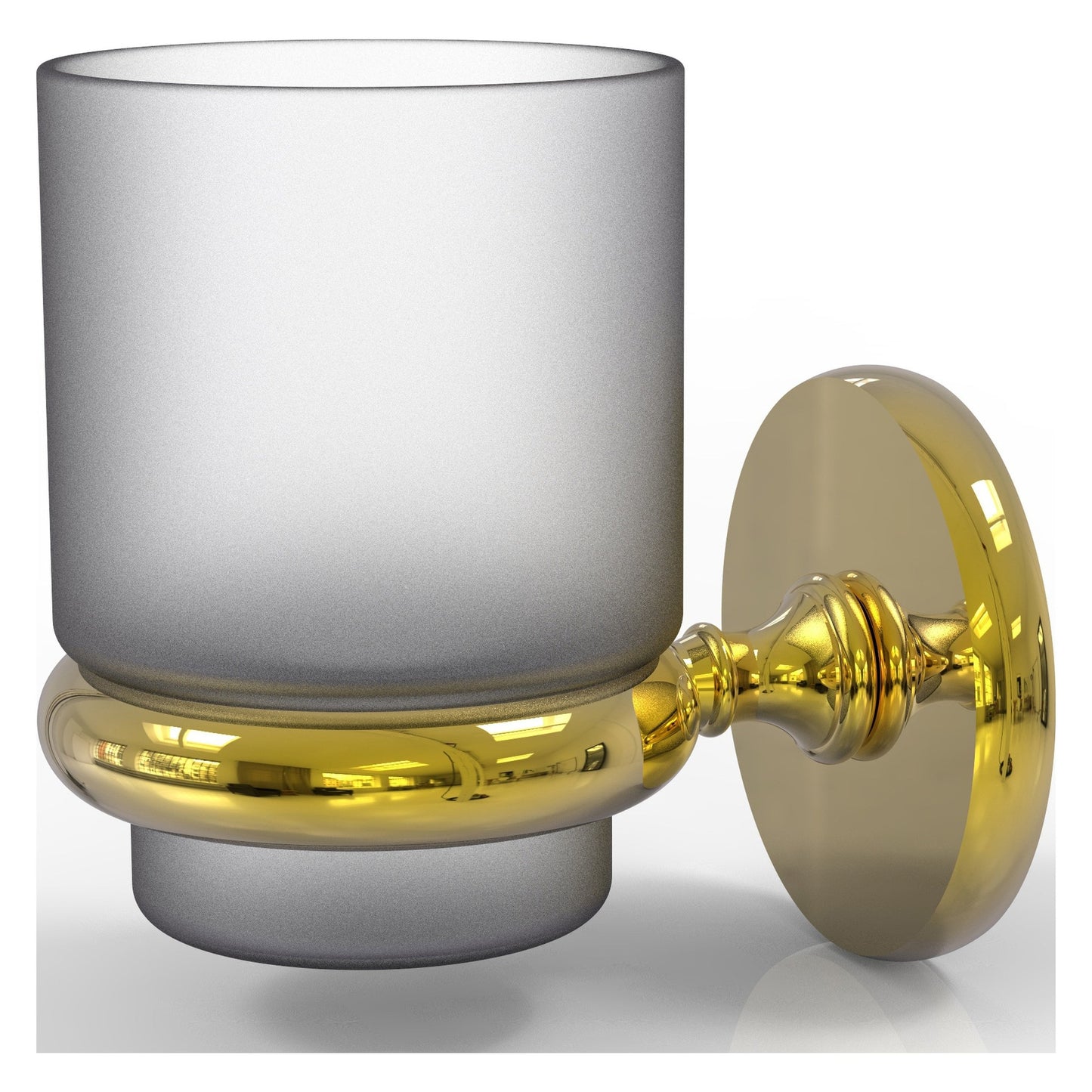 Allied Brass Prestige Skyline 3" x 2.5" Polished Brass Solid Brass Wall-Mounted Tumbler Holder