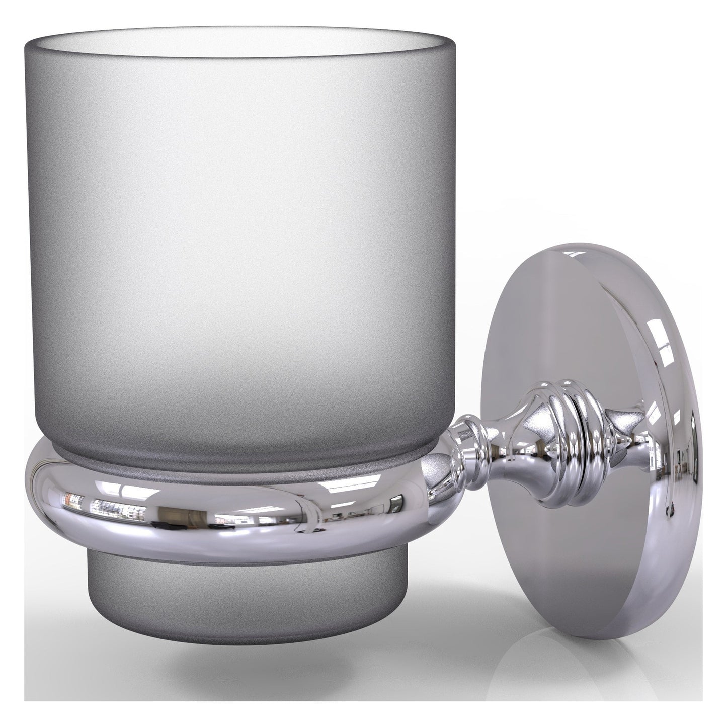 Allied Brass Prestige Skyline 3" x 2.5" Polished Chrome Solid Brass Wall-Mounted Tumbler Holder