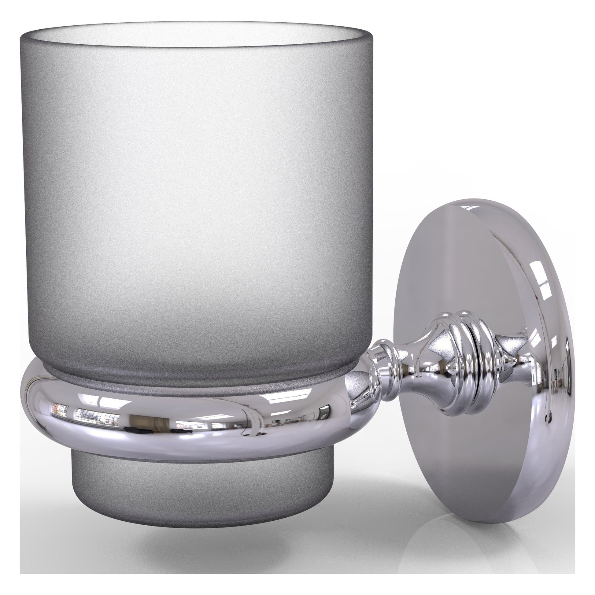 Allied Brass Prestige Skyline 3" x 2.5" Polished Chrome Solid Brass Wall-Mounted Tumbler Holder