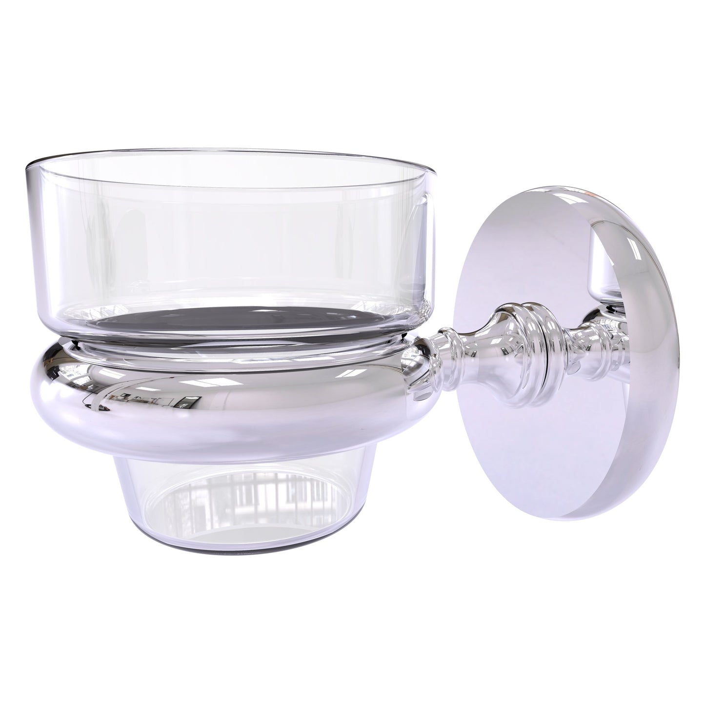 Allied Brass Prestige Skyline 3" x 2.5" Polished Chrome Solid Brass Wall-Mounted Votive Candle Holder