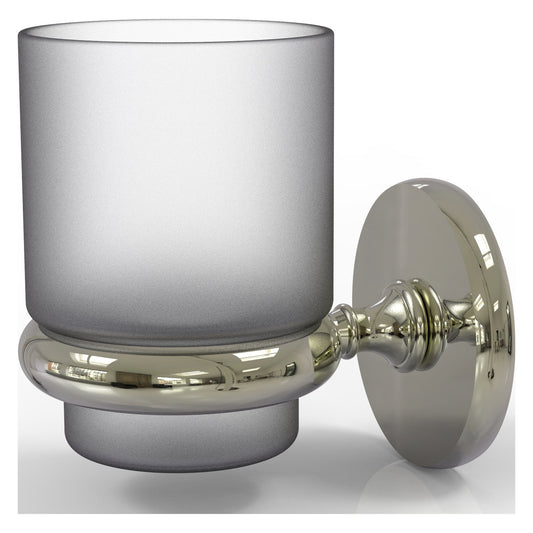Allied Brass Prestige Skyline 3" x 2.5" Polished Nickel Solid Brass Wall-Mounted Tumbler Holder