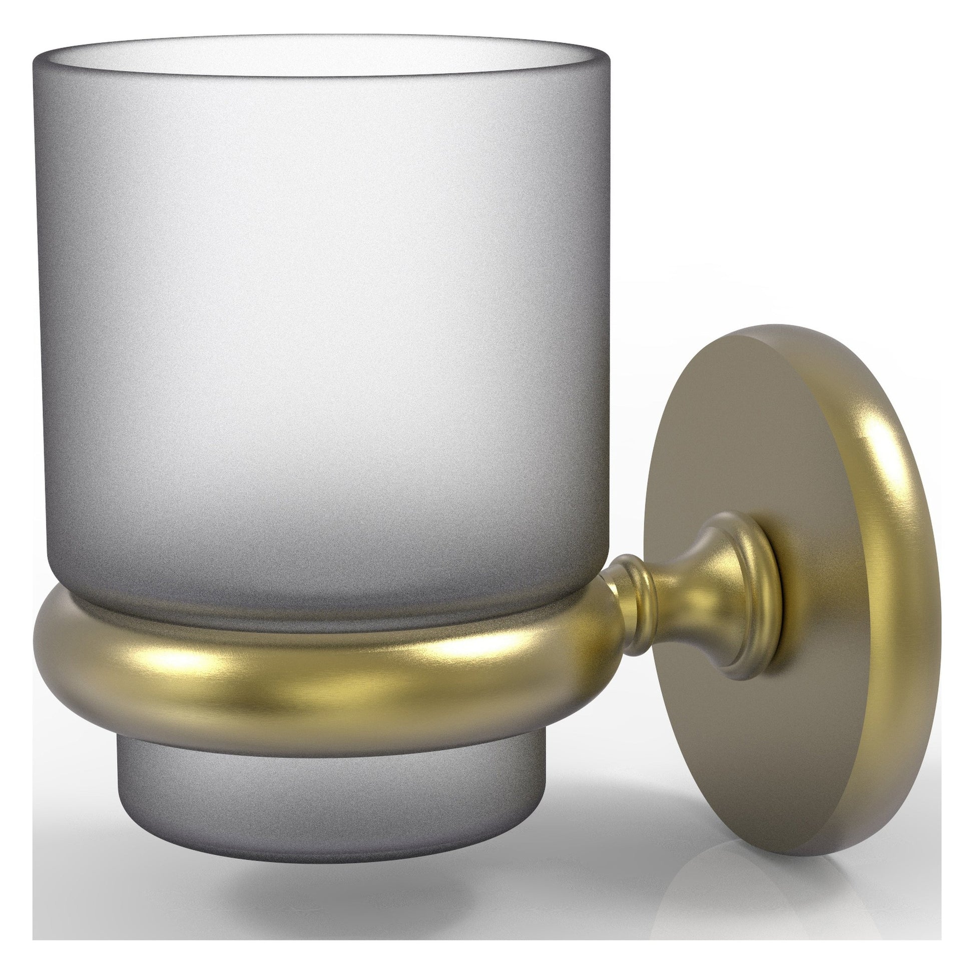 Allied Brass Prestige Skyline 3" x 2.5" Satin Brass Solid Brass Wall-Mounted Tumbler Holder