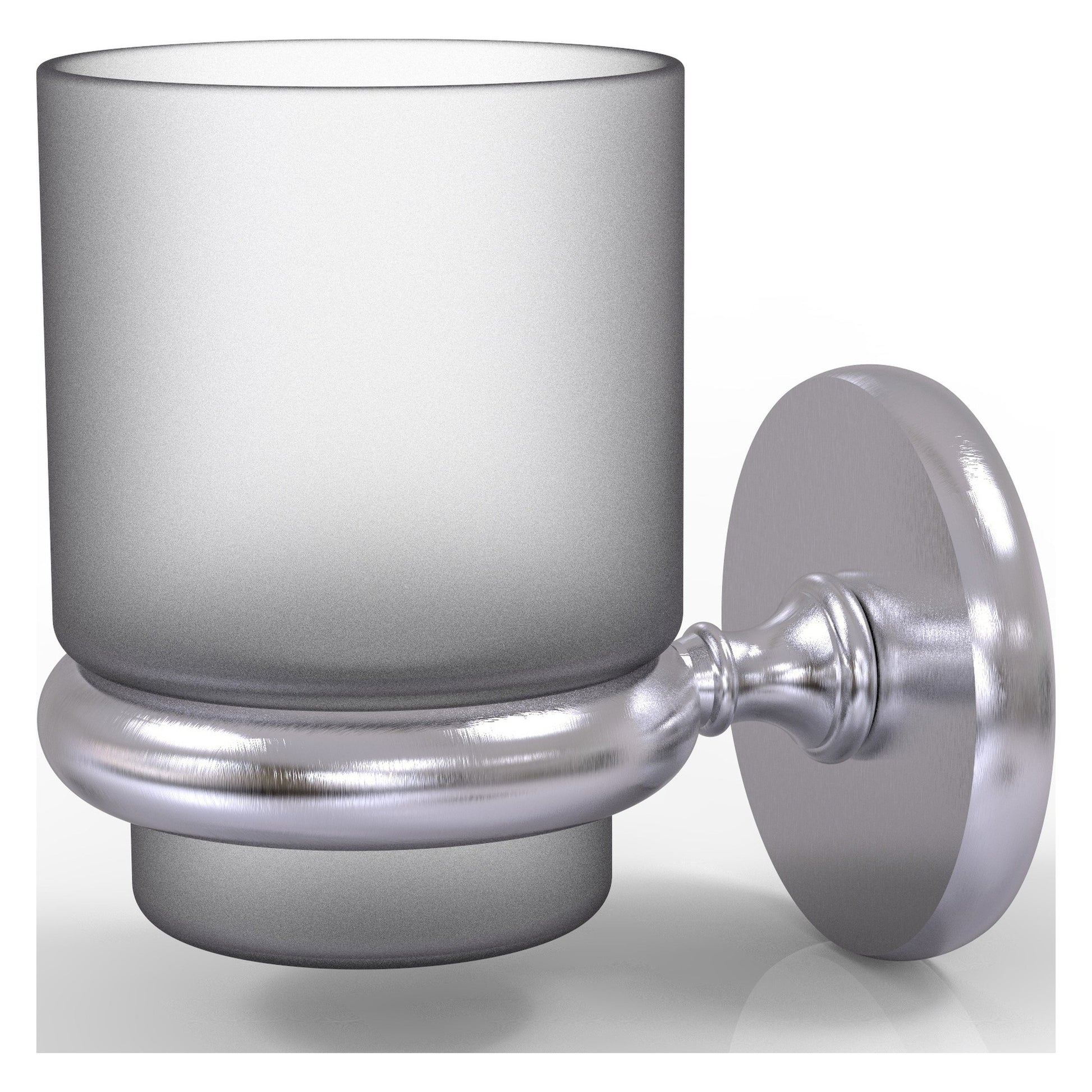 Allied Brass Prestige Skyline 3" x 2.5" Satin Chrome Solid Brass Wall-Mounted Tumbler Holder