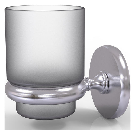 Allied Brass Prestige Skyline 3" x 2.5" Satin Chrome Solid Brass Wall-Mounted Tumbler Holder