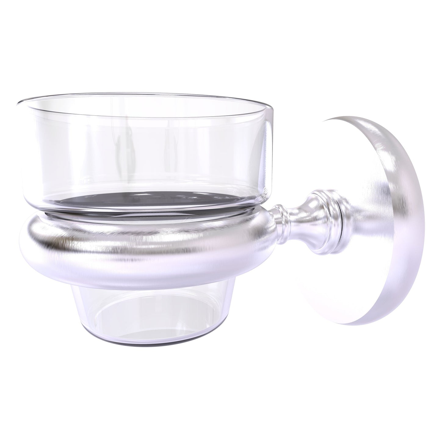 Allied Brass Prestige Skyline 3" x 2.5" Satin Chrome Solid Brass Wall-Mounted Votive Candle Holder