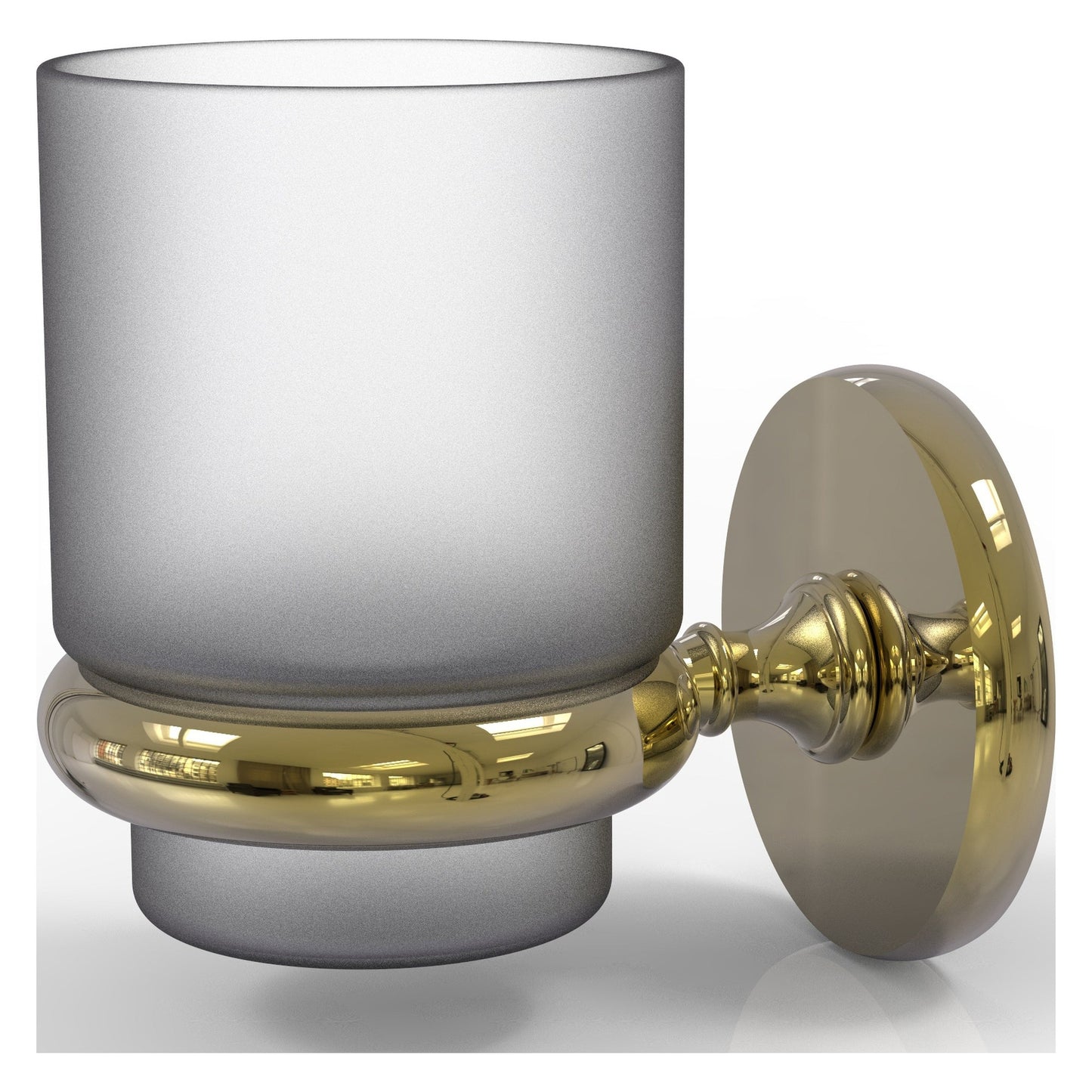 Allied Brass Prestige Skyline 3" x 2.5" Unlacquered Brass Solid Brass Wall-Mounted Tumbler Holder