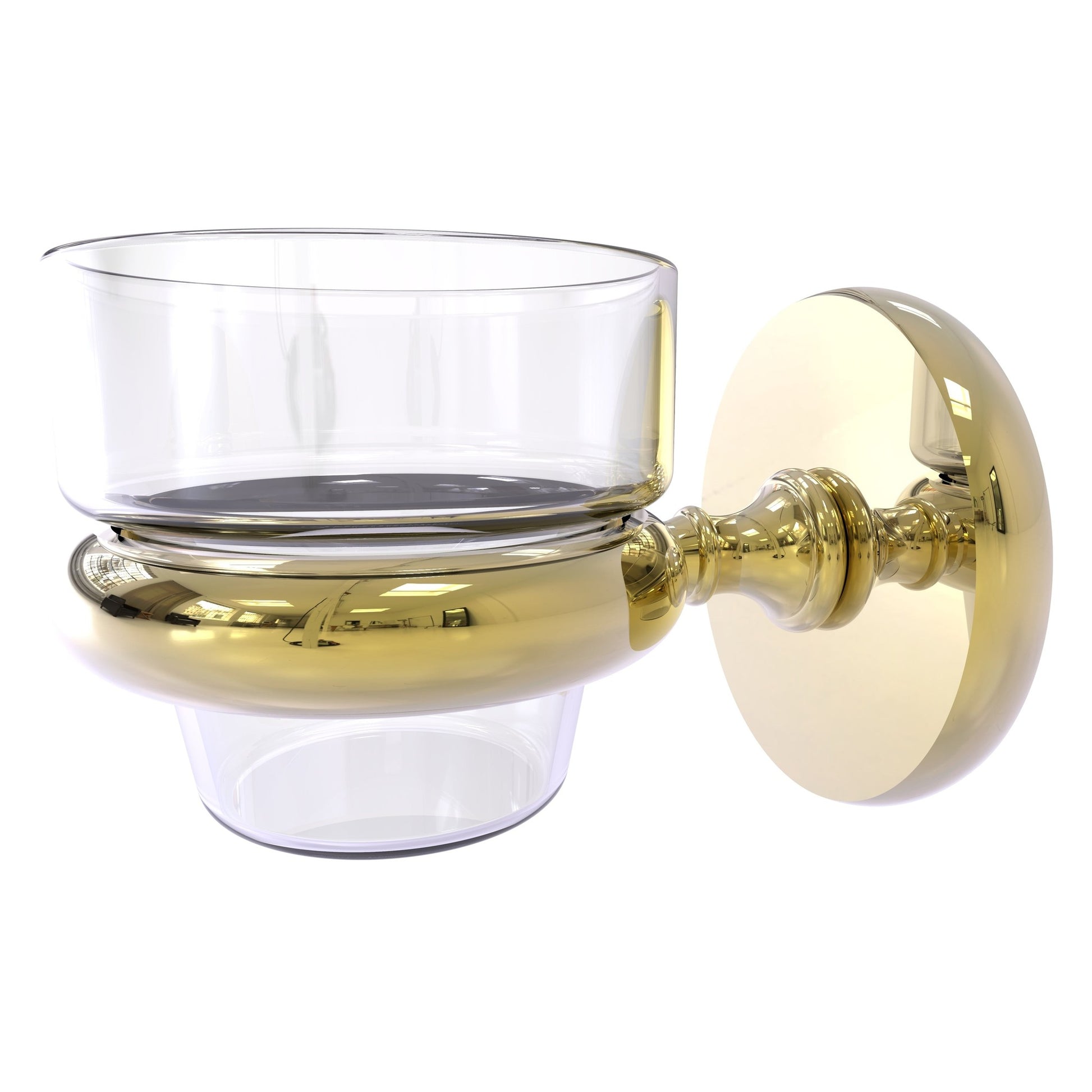 Allied Brass Prestige Skyline 3" x 2.5" Unlacquered Brass Solid Brass Wall-Mounted Votive Candle Holder