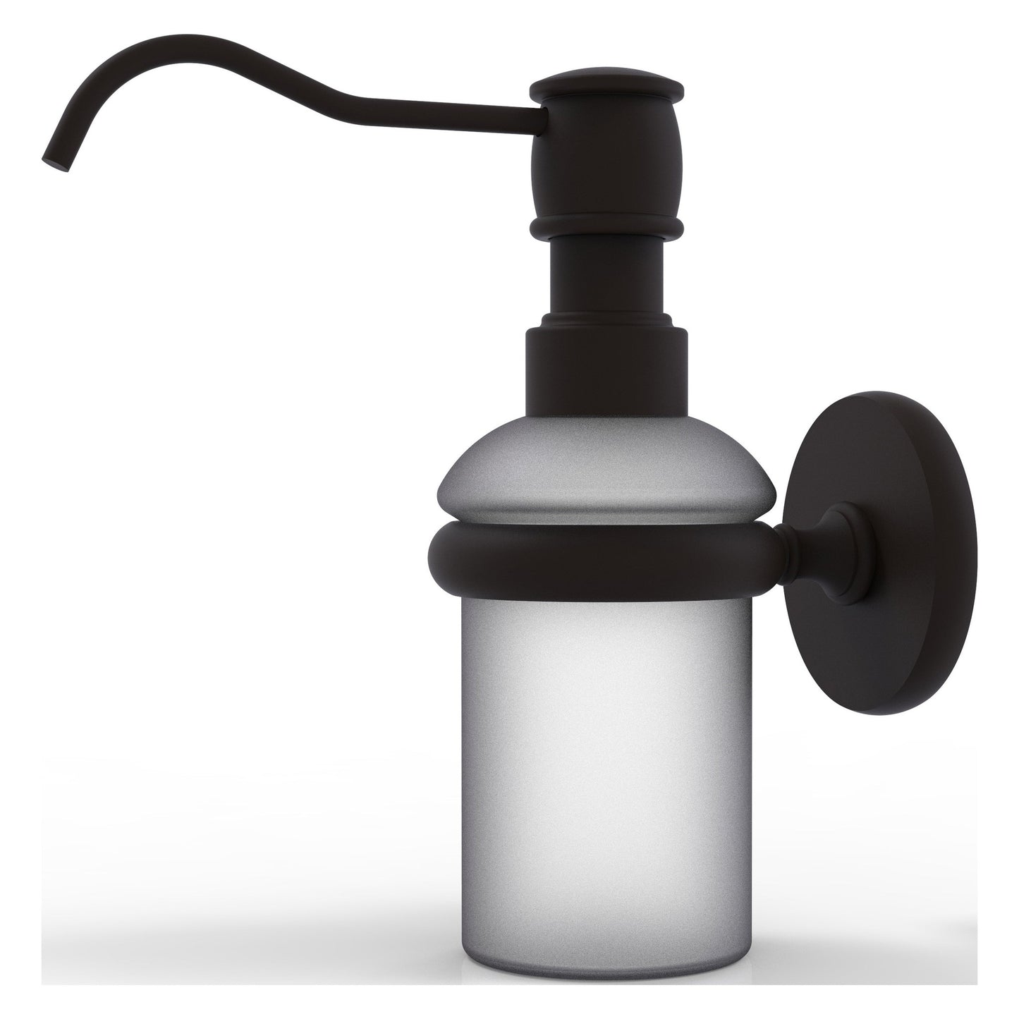 Allied Brass Prestige Skyline 3" x 3" Oil Rubbed Bronze Solid Brass Wall-Mounted Soap Dispenser