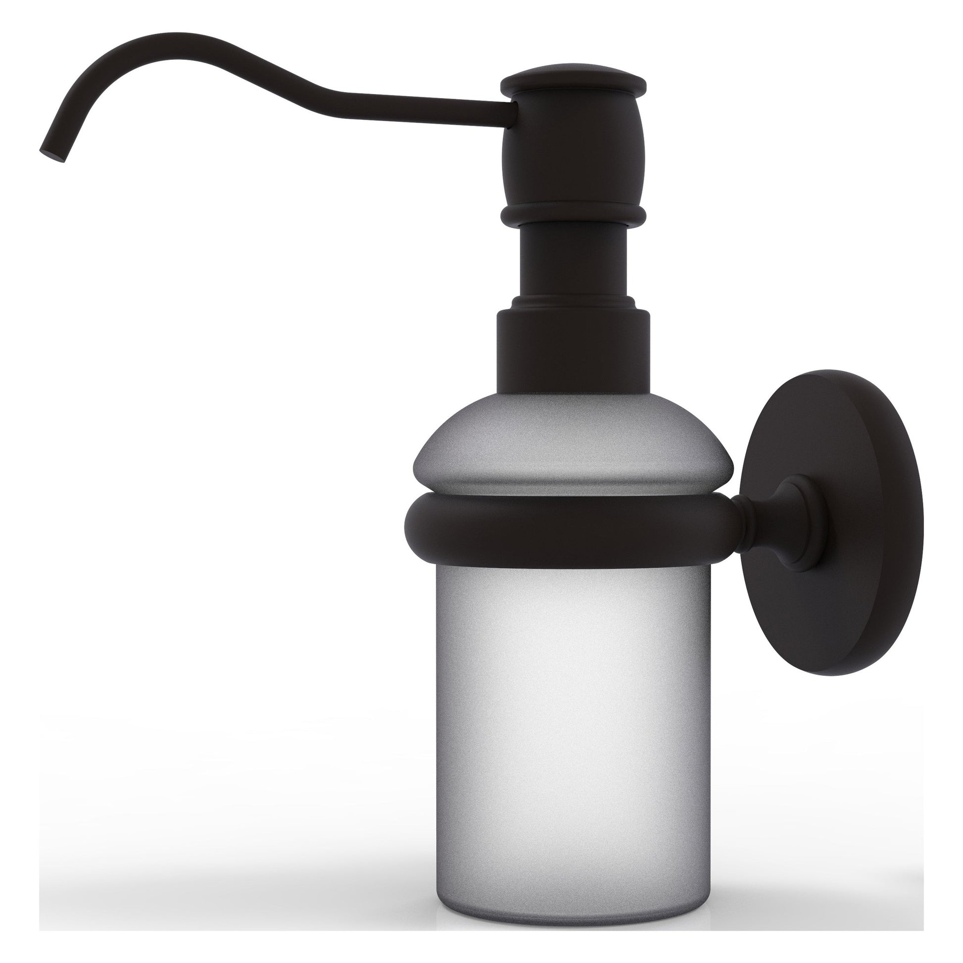 Allied Brass Prestige Skyline 3" x 3" Oil Rubbed Bronze Solid Brass Wall-Mounted Soap Dispenser