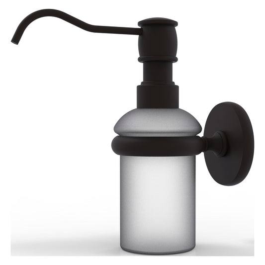 Allied Brass Prestige Skyline 3" x 3" Oil Rubbed Bronze Solid Brass Wall-Mounted Soap Dispenser