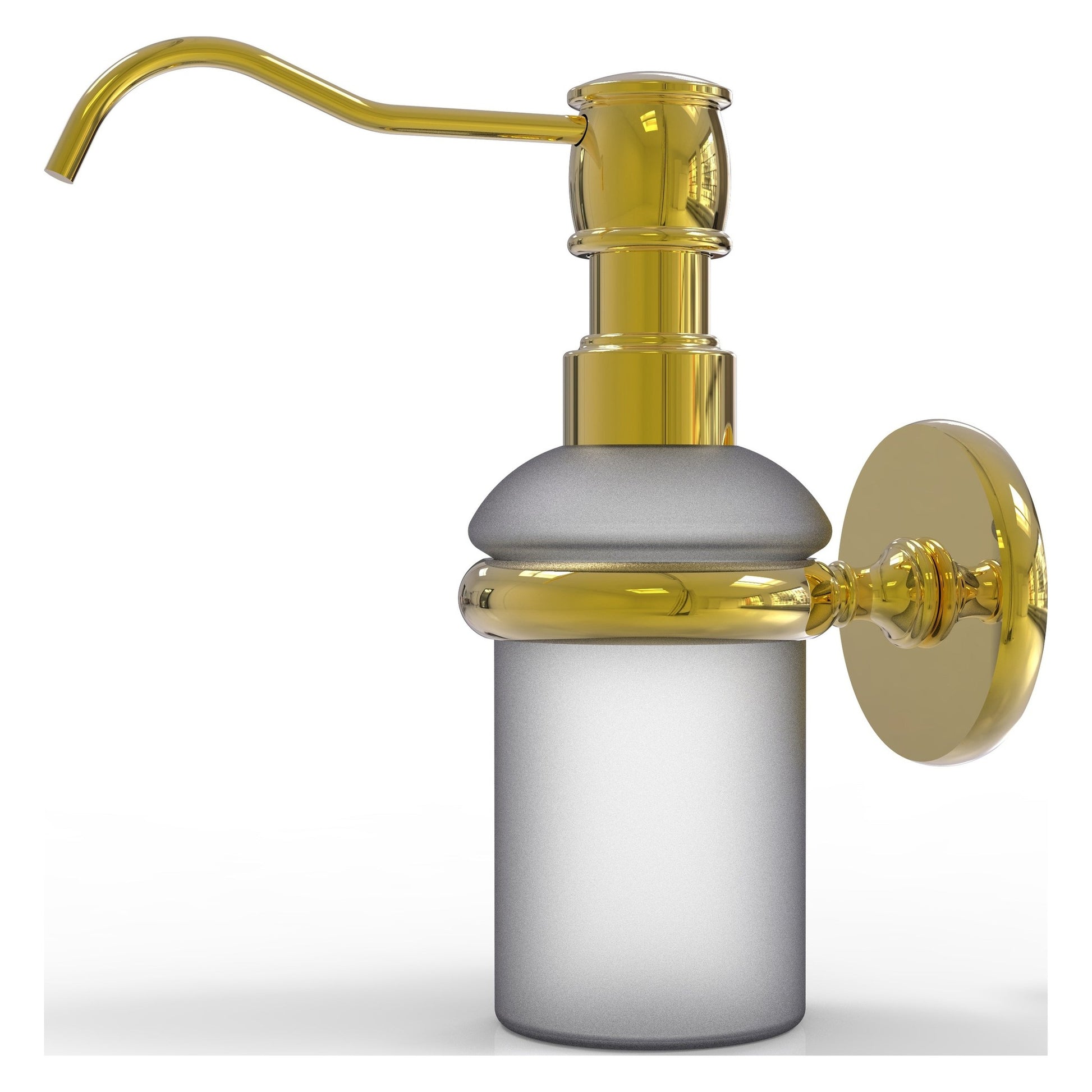 Allied Brass Prestige Skyline 3" x 3" Polished Brass Solid Brass Wall-Mounted Soap Dispenser