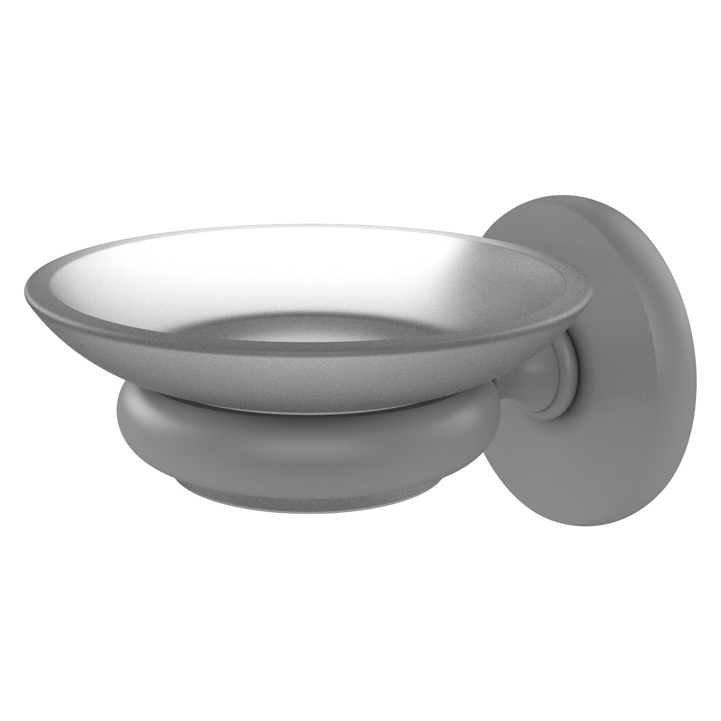 Allied Brass Prestige Skyline 3" x 4.5" Matte Gray Solid Brass Wall-Mounted Soap Dish