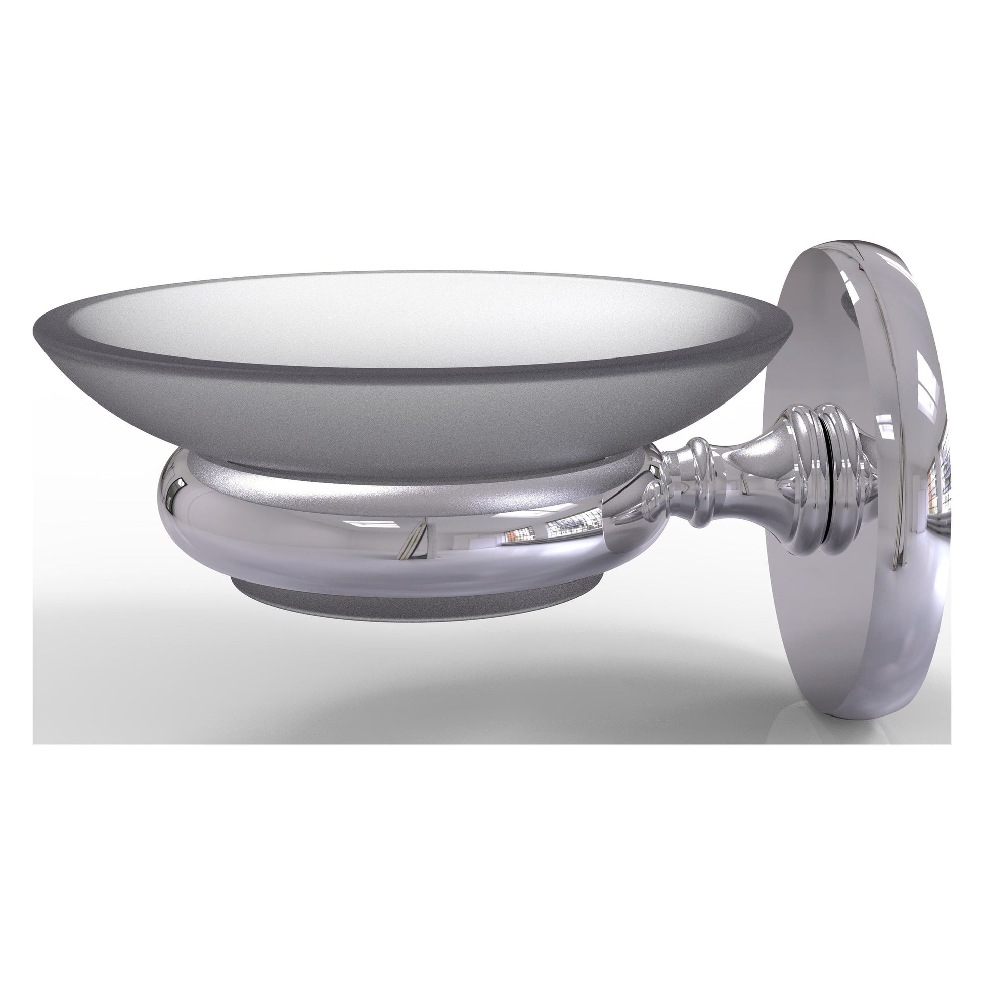 Allied Brass Prestige Skyline 3" x 4.5" Polished Chrome Solid Brass Wall-Mounted Soap Dish